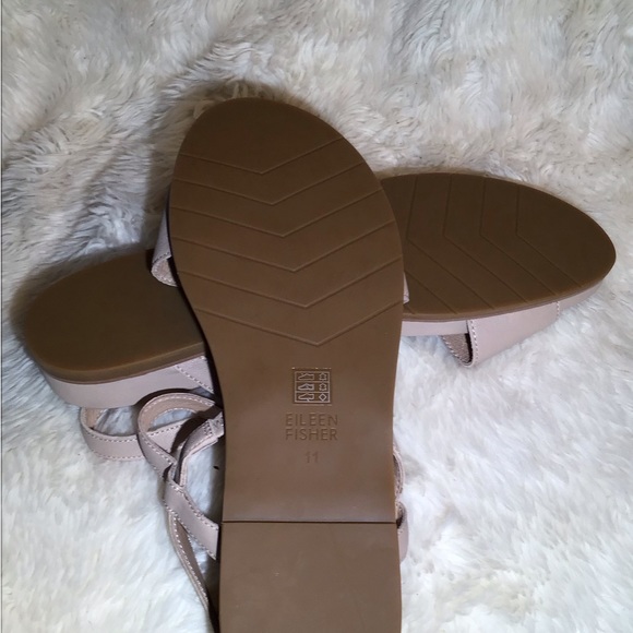 Eileen Fisher Womens Demo Khaki Ankle Strap Sandals Size 11 - Picture 7 of 8